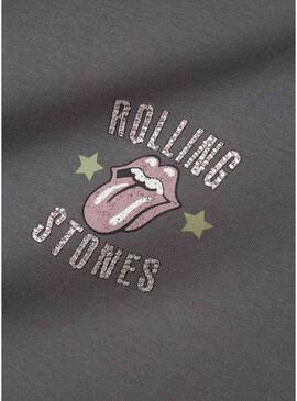 Maglietta Name It Rolling Stones grigia per bambina