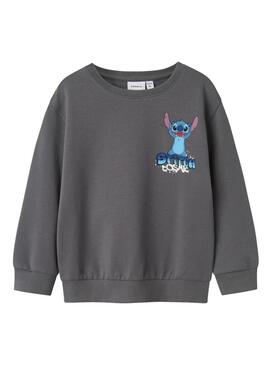 Felpa Name It Jeps Stitch grigia per bambino