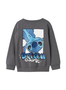 Felpa Name It Jeps Stitch grigia per bambino