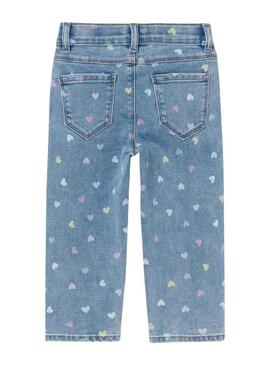 Pantaloni in denim Name It Bella cuori per bambina