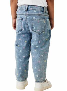 Pantaloni in denim Name It Bella cuori per bambina