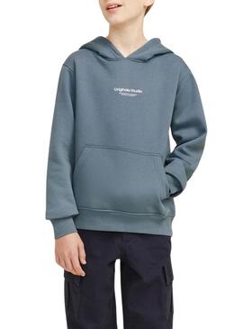 Felpa Jack and Jones Vesterbro blu per ragazzi