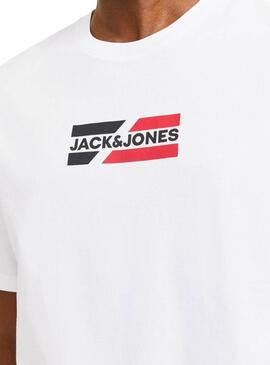 Maglietta Jack and Jones Corp bianca per uomo