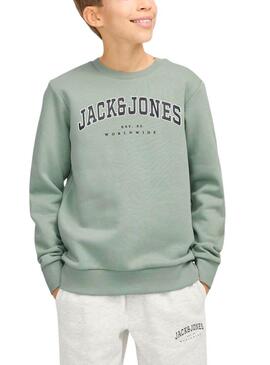 Felpa Jack and Jones Caleb verde per uomo