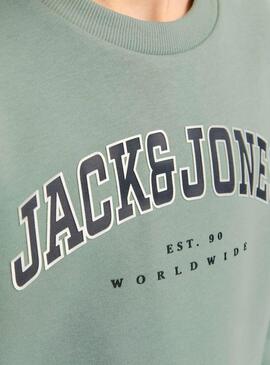 Felpa Jack and Jones Caleb verde per uomo