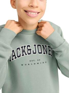 Felpa Jack and Jones Caleb verde per uomo