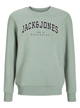 Felpa Jack and Jones Caleb verde per uomo