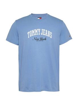 Maglietta Tommy Jeans Varsity Pop blu per uomo