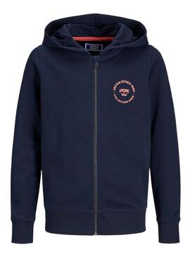 Felpa Jack and Jones Simon Zip blu marino per bambino