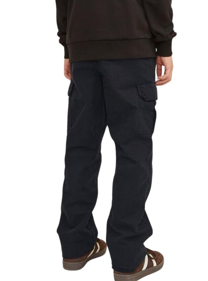 Pantaloni Jack and Jones Kane Barkley nero per bambini