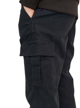 Pantaloni Jack and Jones Kane Barkley nero per bambini