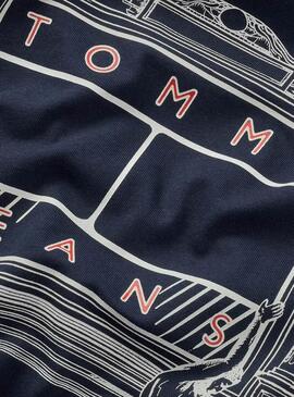 Maglietta Tommy Jeans Novelty blu navy per uomo