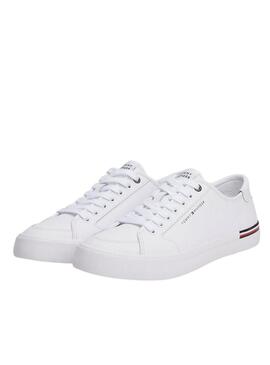 Scarpe da ginnastica Tommy Hilfiger Core Corporate bianche per uomo.