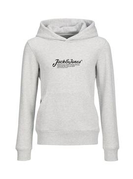 Felpa Jack and Jones Beau grigia per bambino