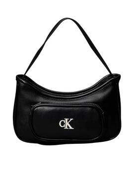 Borsa Calvin Klein Jeans Shoulder nera per ragazza