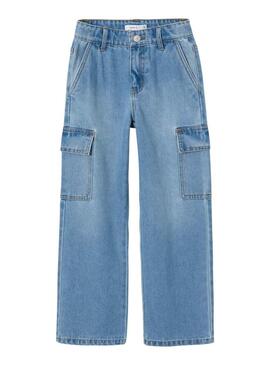 Pantaloni in denim Name It Rose cargo per bambina