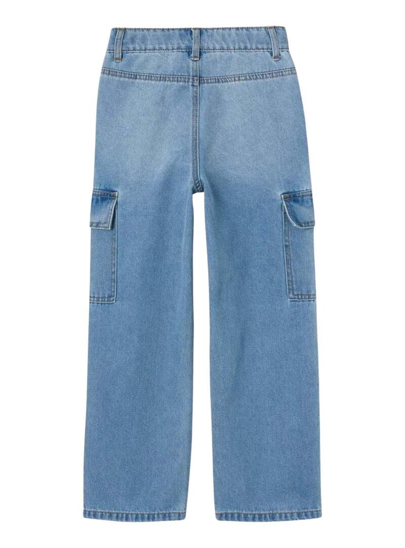 Pantaloni in denim Name It Rose cargo per bambina