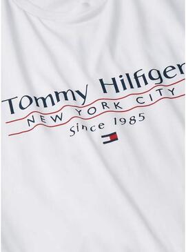 Maglietta Tommy Hilfiger Stack bianca per uomo