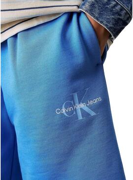 Bermuda Calvin Klein Monogram Relaxed blu