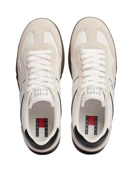 Scarpe Tommy Jeans Greenwich bianche e nere per uomo.