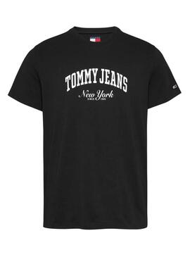 Maglietta Tommy Jeans Varsity Pop nera per uomo