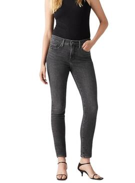 Pantaloni in denim neri Levis 311 per donna