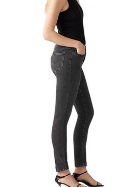 Pantaloni in denim neri Levis 311 per donna