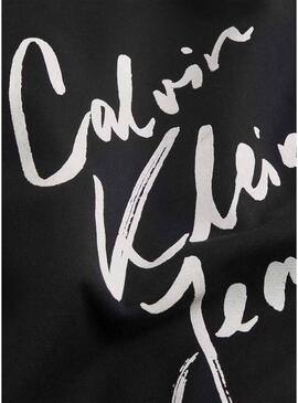 Felpa Calvin Klein Jeans Script nera per donna.