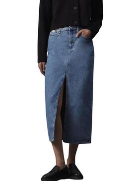 Gonna Calvin Klein Jeans Maxi in denim per donna