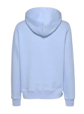 Felpa Tommy Jeans Linear Hoodie blu per donna