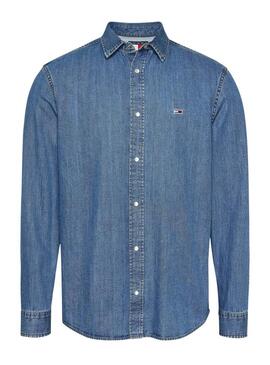 Camicia Tommy Jeans Mid blu per uomo