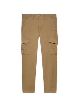 Pantaloni Tommy Jeans Austin color cammello per uomo