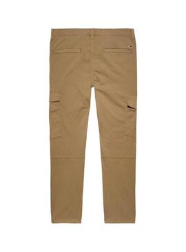 Pantaloni Tommy Jeans Austin color cammello per uomo