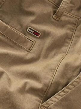 Pantaloni Tommy Jeans Austin color cammello per uomo