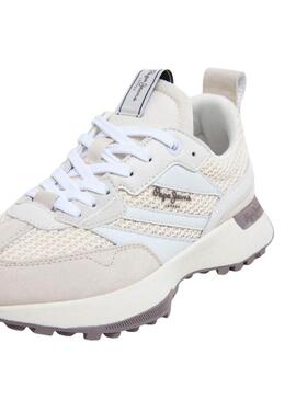 Scarpe Pepe Jeans Lucky beige per donna