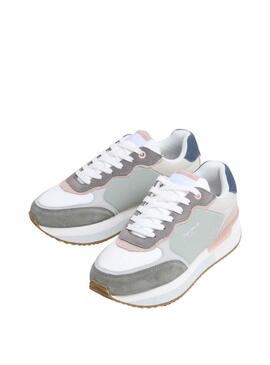 Sneakers Pepe Jeans Rusper Class turchese per donna