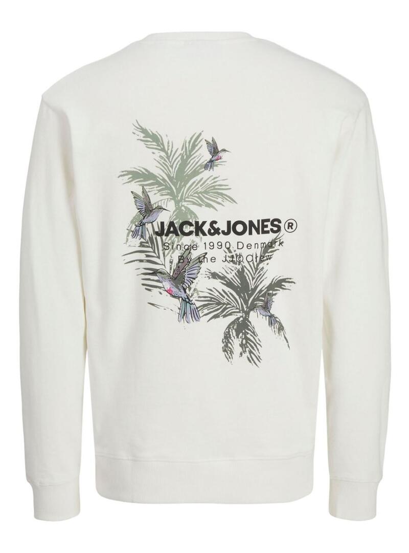 Felpa Jack and Jones Hawaii beige per uomo