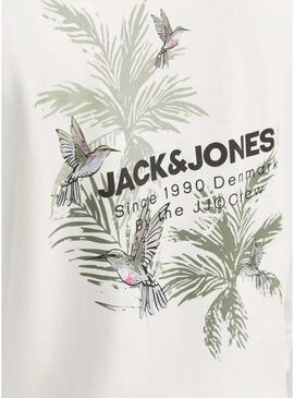 Felpa Jack and Jones Hawaii beige per uomo