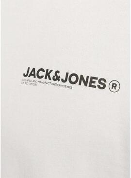 Felpa Jack and Jones Hawaii beige per uomo