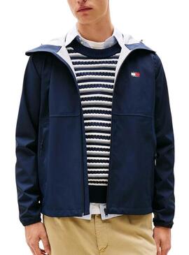 Giacca a vento Tommy Jeans Tech blu marino da uomo.