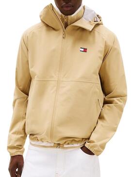 Anorak Tommy Jeans Tech beige per uomo