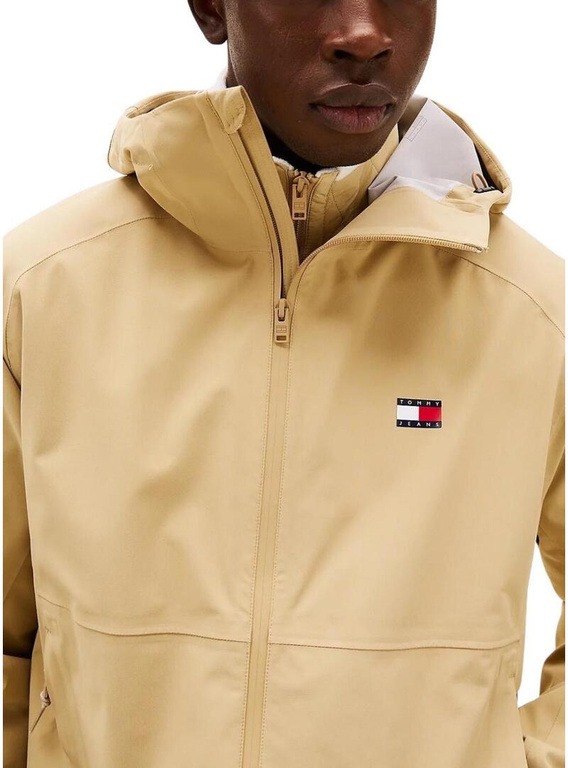 Anorak Tommy Jeans Tech beige per uomo