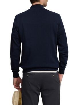 Maglia Silbon Zip blu scuro per uomo