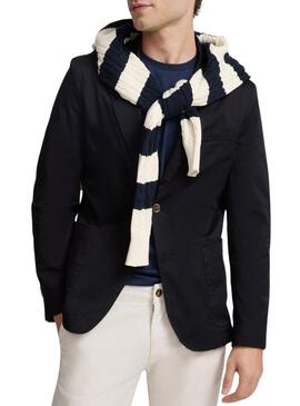 Blazer casual blu navy Silbon per uomo.