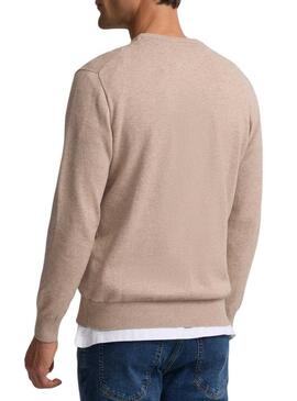 Maglione Silbon basic beige per uomo