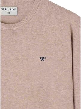 Maglione Silbon basic beige per uomo