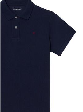 Polo Silbon basico blu navy per uomo