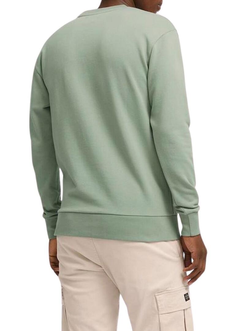 Felpa Jack and Jones Beau verde per uomo