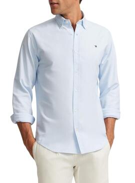 Camicia Silbon Oxford blu per uomo.