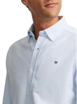 Camicia Silbon Oxford blu per uomo.